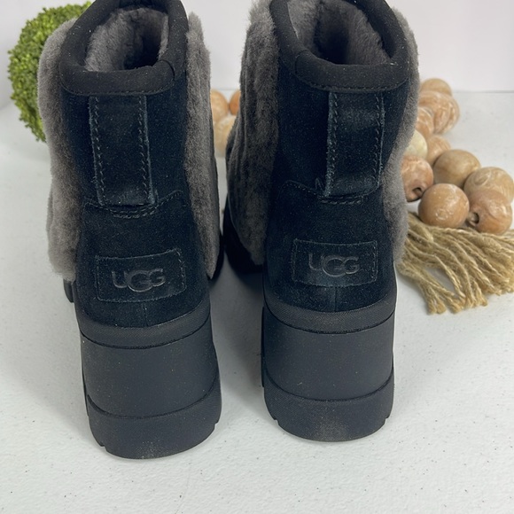 UGG Brooklyn Sunburst Heeled Boot Black Sz 9 heel 3in NIB - Picture 7 of 11